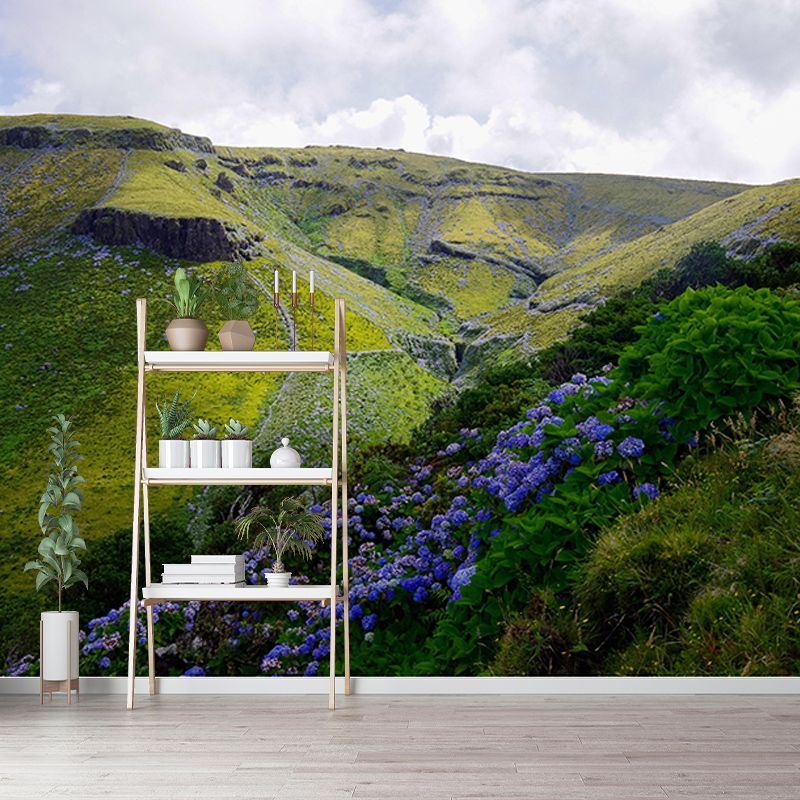 Mildew Resistant Wall Mural Wallpaper Mountain Landscapes Pattern for Bedroom