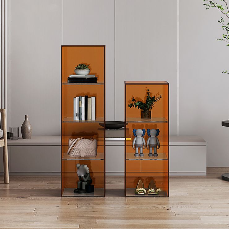 Closed Back Storage Bookshelf Scandinavian Standard Acrylic Bookcase