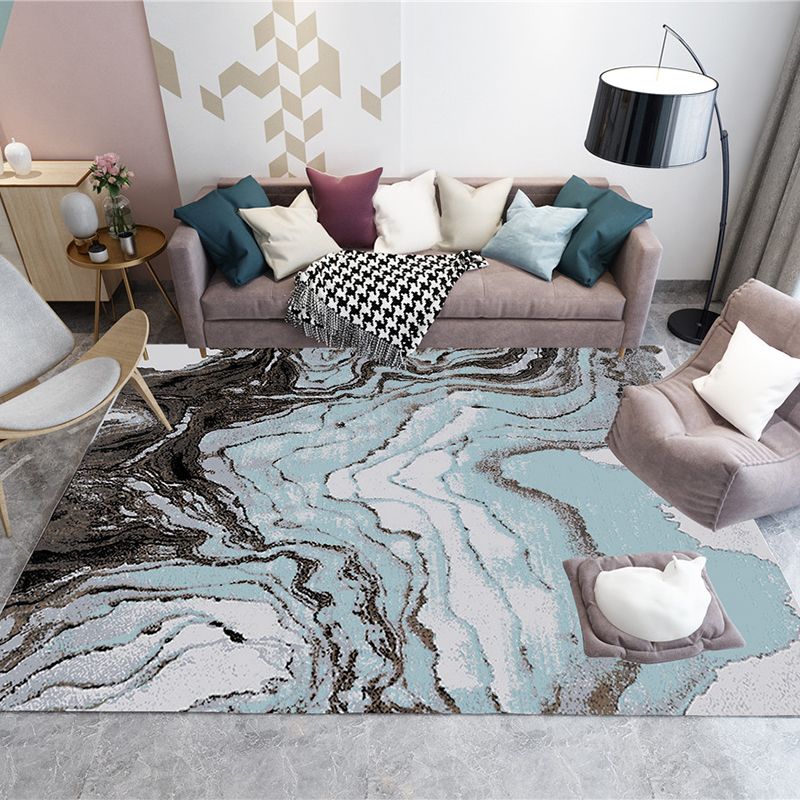 Kleur gemengd woondecoratietapijt Causale kleur bloeiend vloerkleed Polyester met vlekbestendig vloerkleed