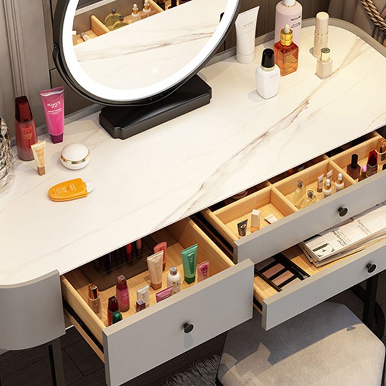 Lighted Mirror Makeup Counter Removeable Vanity Dressing Table