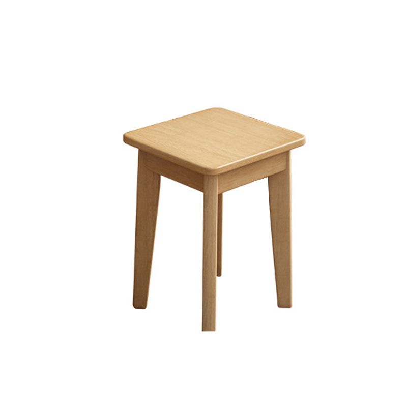 Solid Wood Mirrored Vanity and Stool Scandinavian Dressing Table