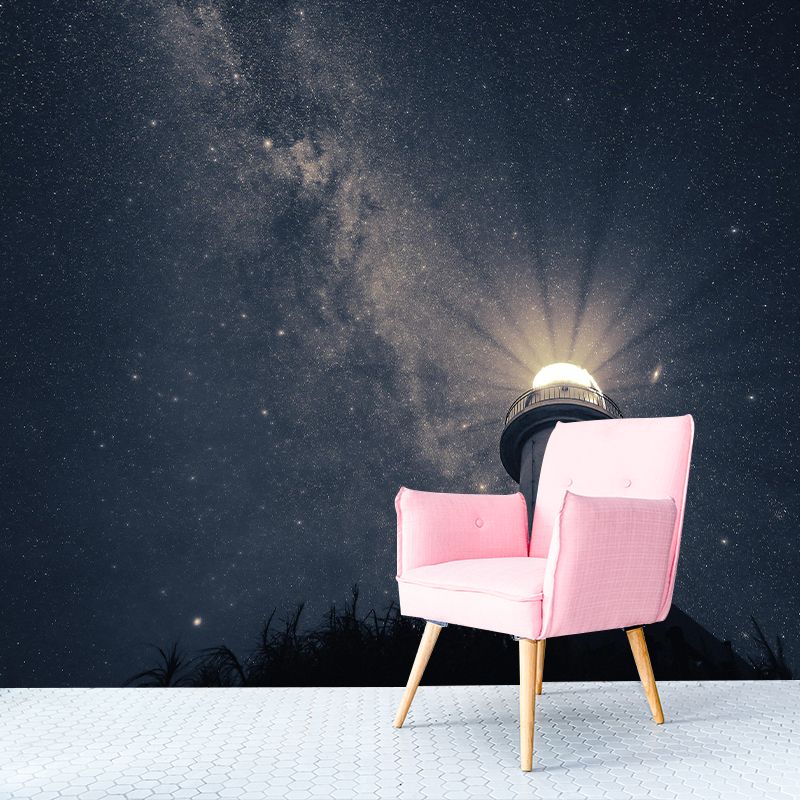Photography Pattern Mildew Wall Mural Horizontalt Stary Sky for Living Room