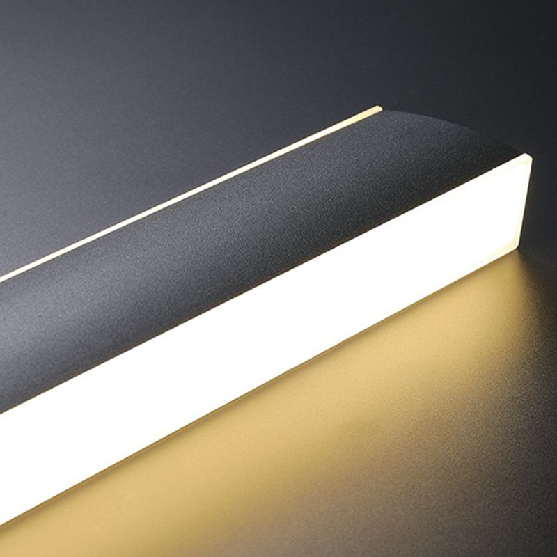 Modern Style Linear Shape Island Pendants Metal Pendant Lights in Black for Dining Room