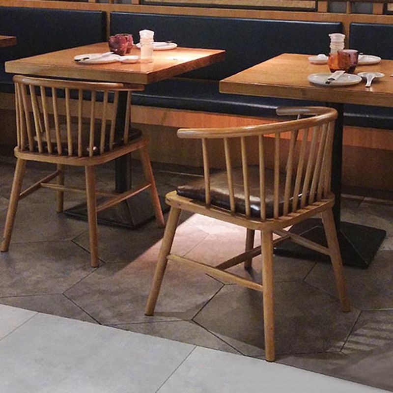 Wood Side Dining Arm Chair Contemporary Windsor Back Side Chair