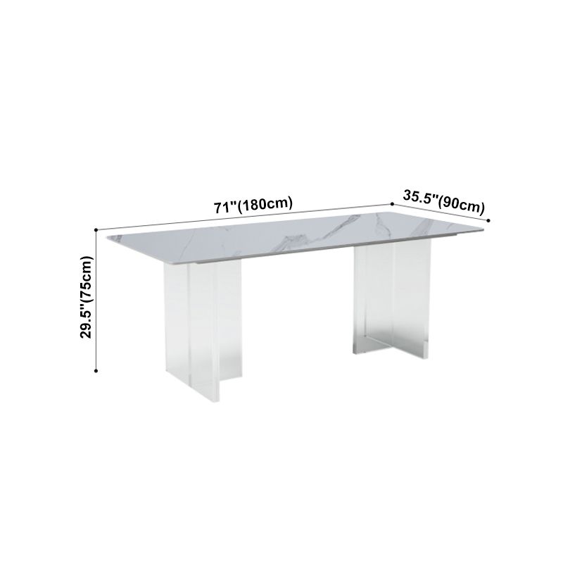 Mesa de piedra sinterizada de mesa interior de lujo acrílico tradicional