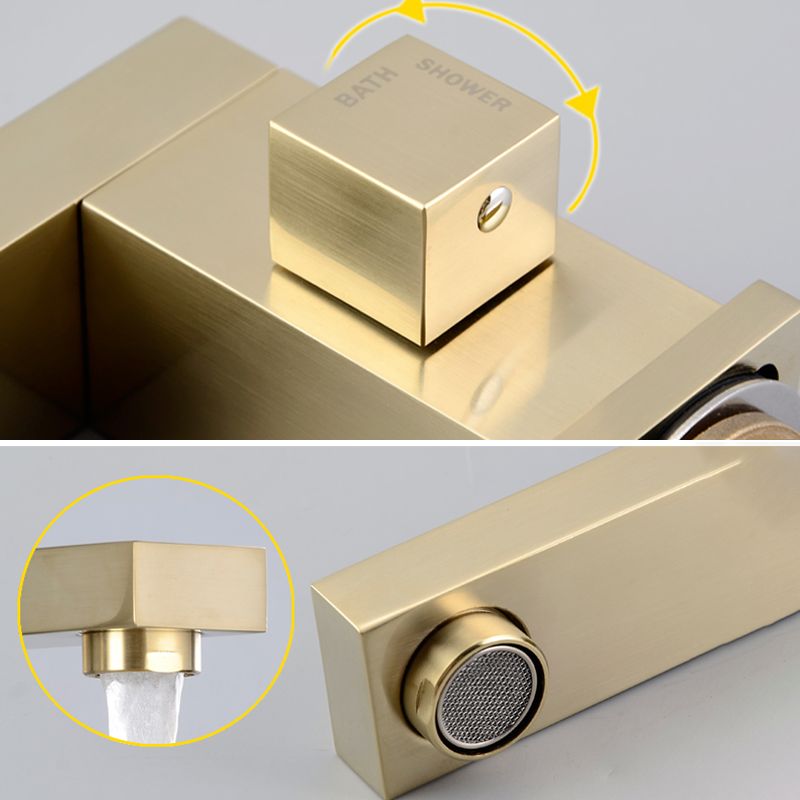 Deck Mounted Metal Freestanding Tub Filler Swivel Freestanding Faucet