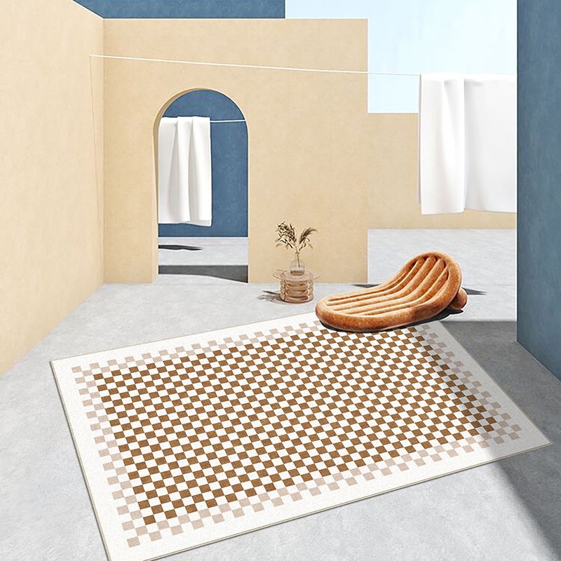 Simplicité Tapis en vigueur Polyester Area Polyester Tapis Tacon résistant à la tache Rison pour décoration pour la maison