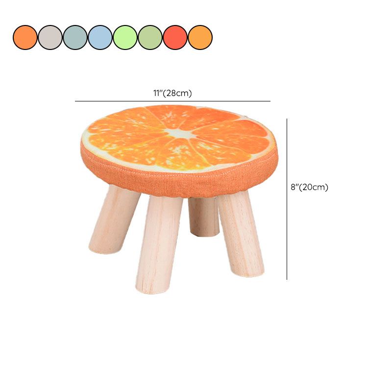 Modern Watermelon Standard Tear Resistant Round Standard for Living Room