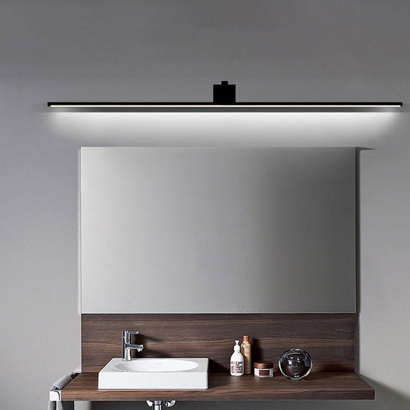 Tocador de led rectilíneo de metal simplicidad de baño liviana de baño