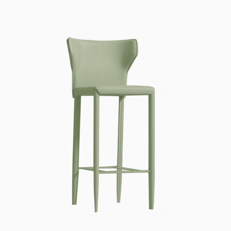 Contemporary Faux Leather 39-inch Bar Stools with Metal Base