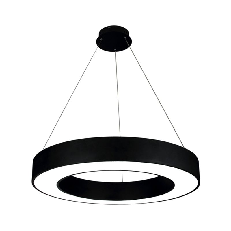 Lampada a soffitto a LED semplice/bianco Halo Ring Aione a sospensione con tonalità acrilica, 16 "/31,5"/39 "W