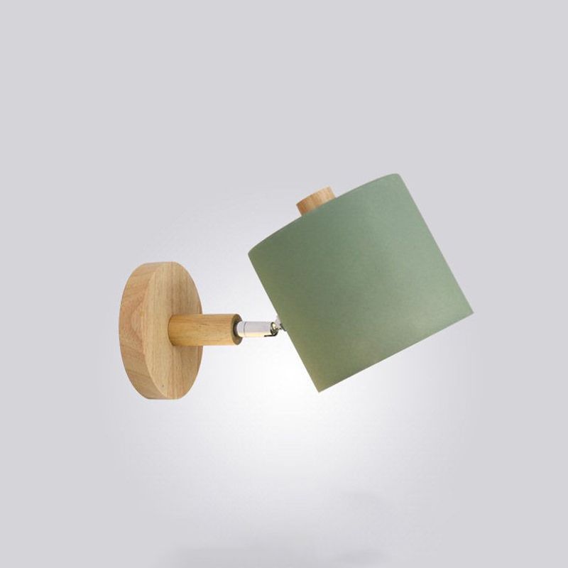 Illuminazione a parete cilindri in stile moderno metallo 1 lampada montata a parete per la testa