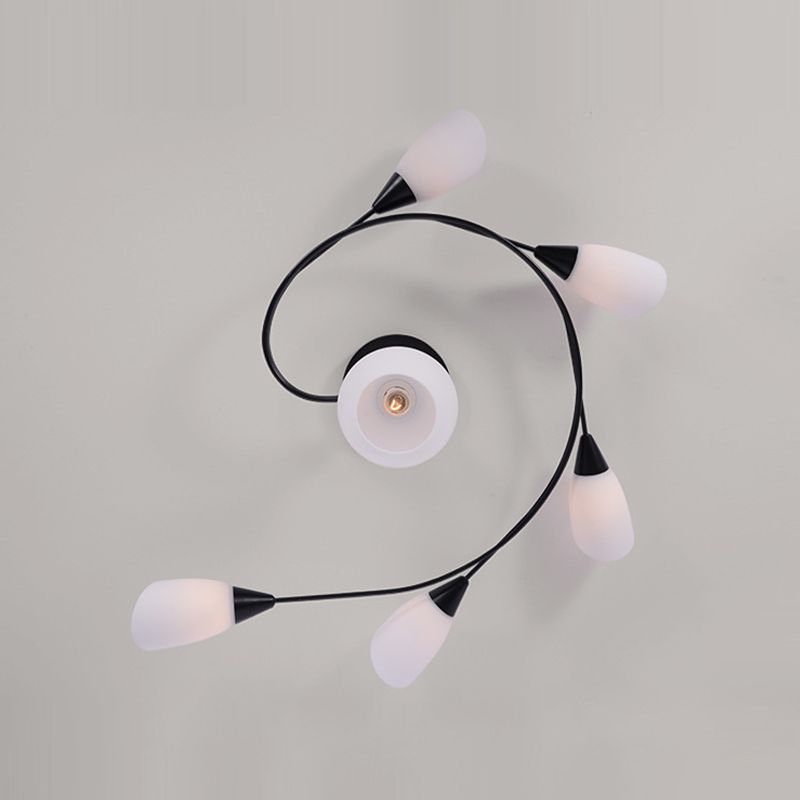 Glass Geometric Shape Flush Mount Light Modern-Style Multi Lights Flush Ceiling Light