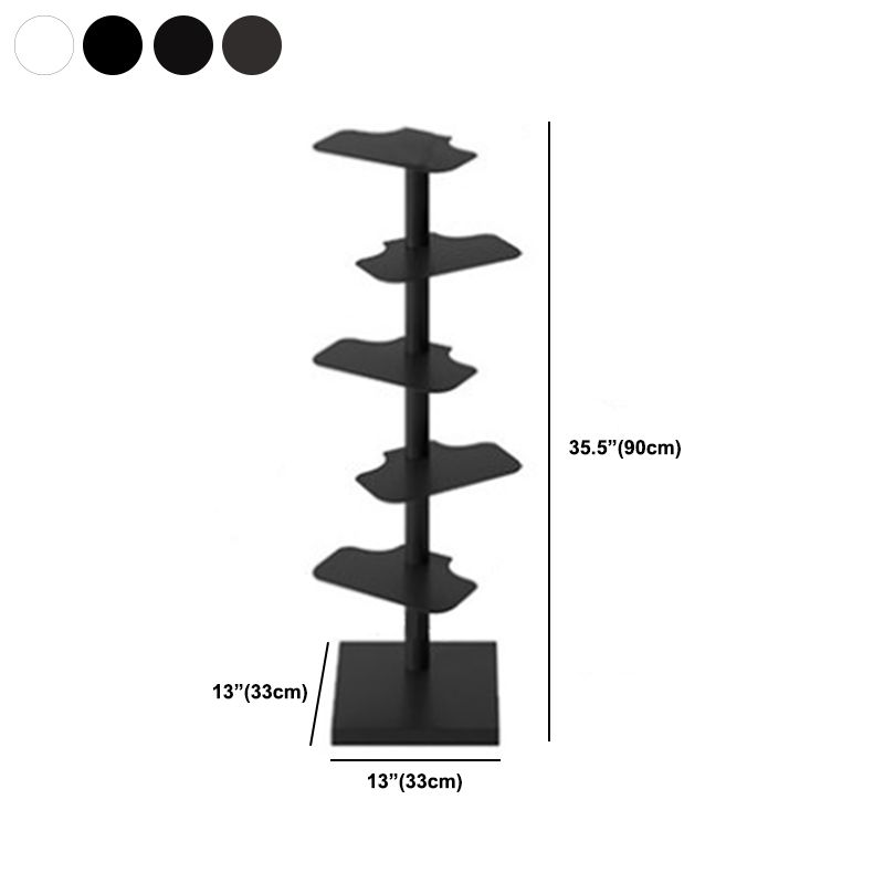 White/Black Bookcase Contemporary Style Bookshelf for Home and Office