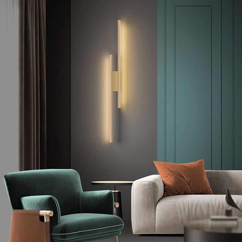 Modernism Metal Sconce Light Fixtures Gold Shade Wall Light for Foyer