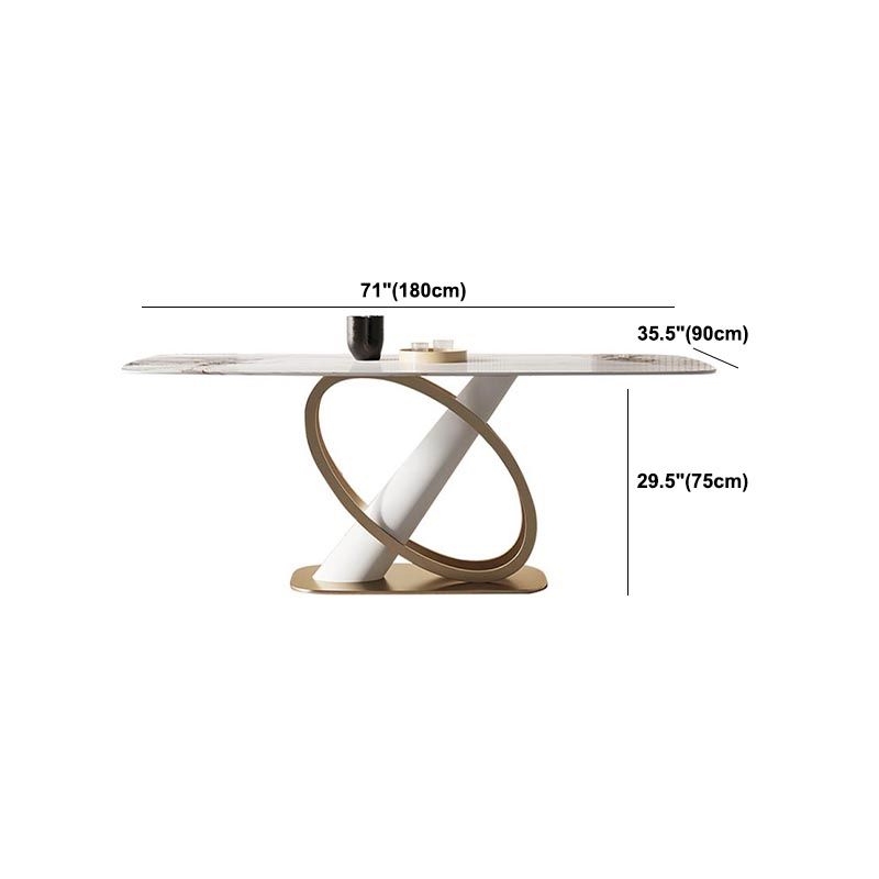 Glam Dining Furniture Set 1/4/5/6/7 Pcs Sintered Stone Dining Table and Chairs