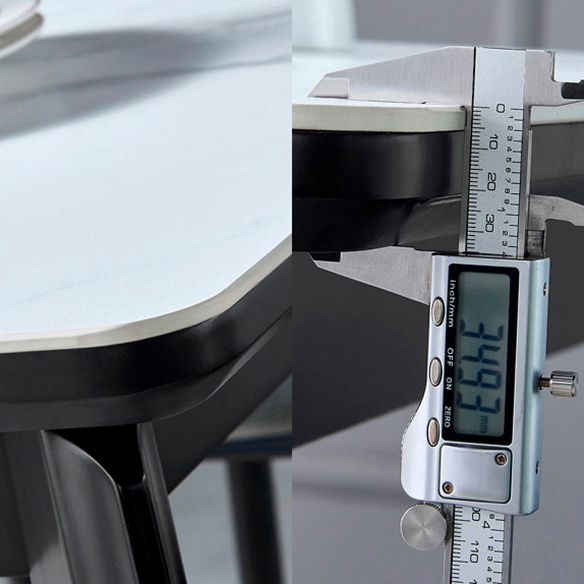 Fixed Sintered Stone Top Kitchen Table Set with 4 Legs Base Dining Furniture for Home