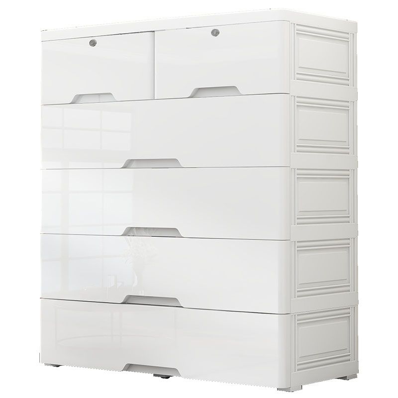 Scandinavian Kids Nightstand Plastic Nursery Dresser , 14.82 Inch W