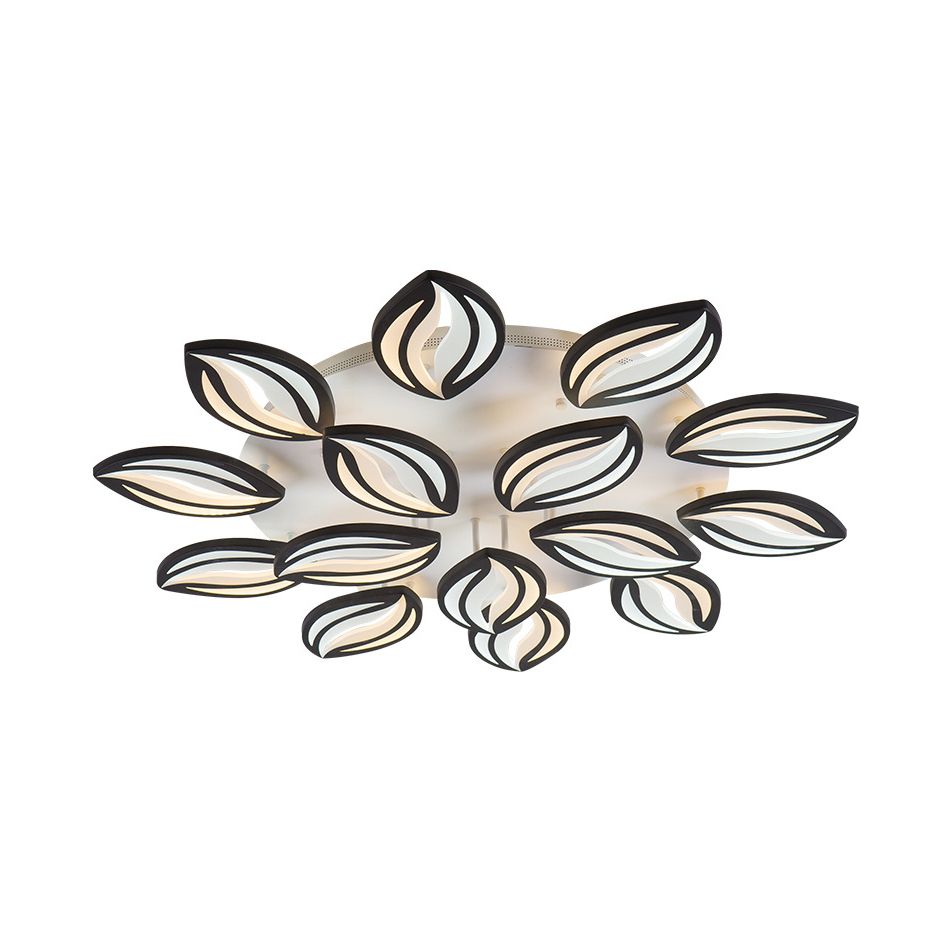 Luz de techo LED de estilo de montaje de hoja acrílico en negro para tiendas de hoteles