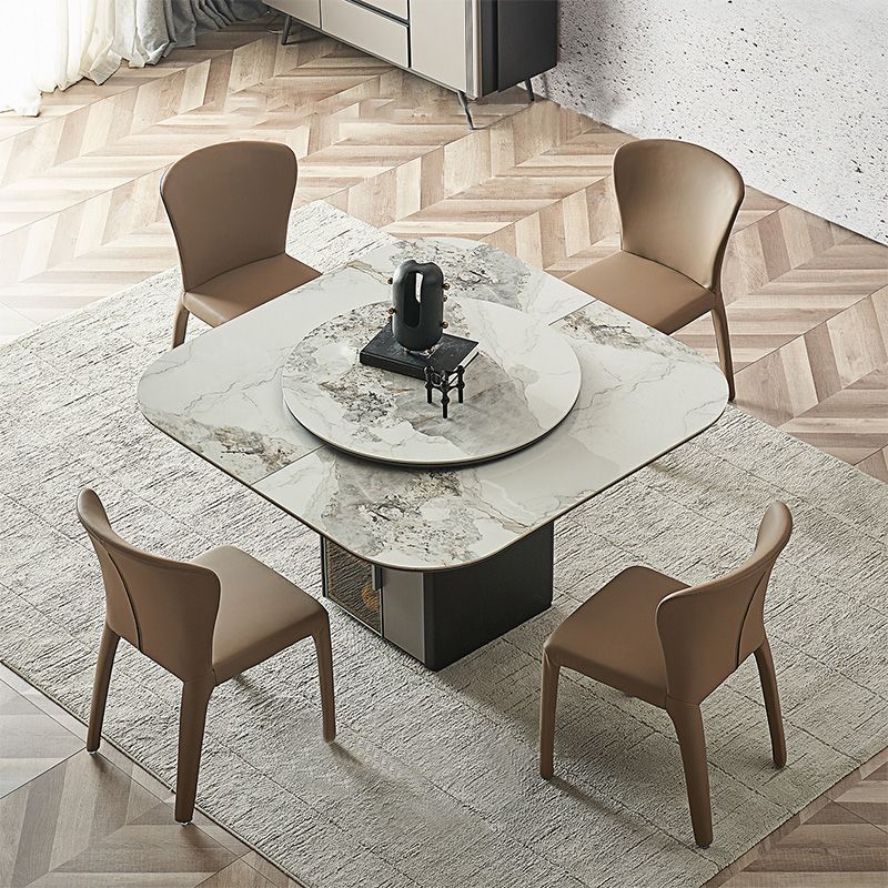 Modern Indoor Armless Dining Chair Faux Leather Side Chair for Home