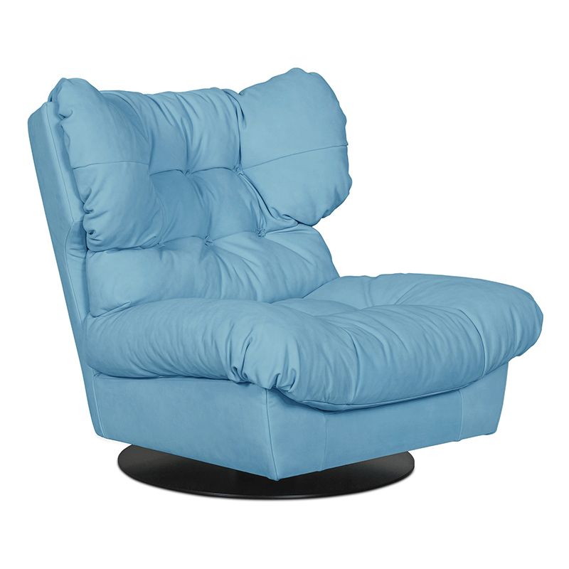 Contemporary Armless Accent Chair Modern Biscuit Back Accent Chair