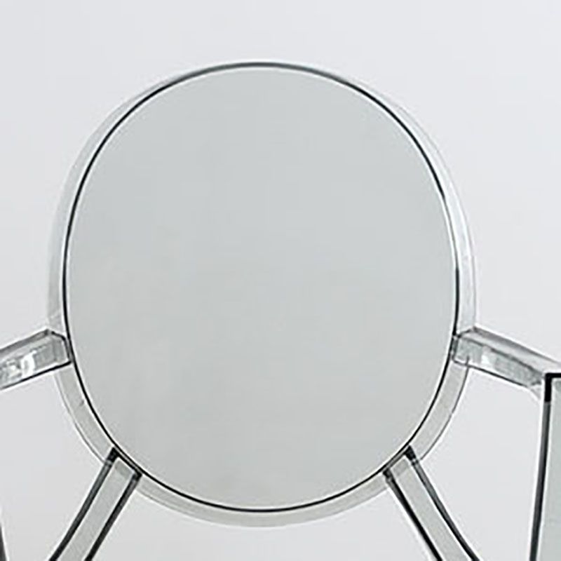Silla lateral plástica apilable de comedor con parte posterior abierta del brazo de diseño nórdico