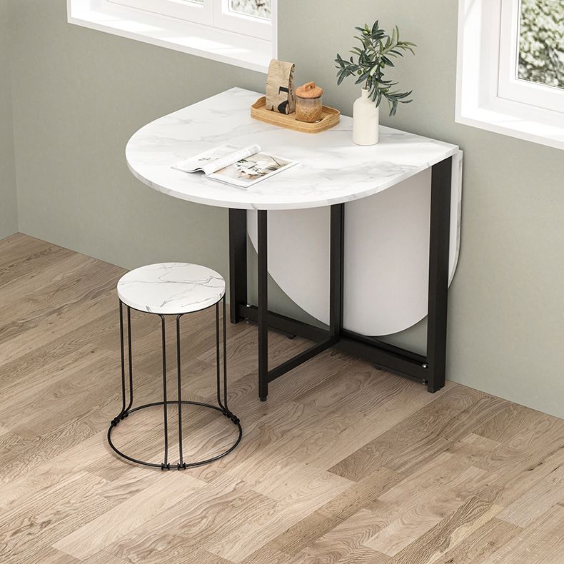 Mesa de comedor de estilo moderno Mesa de comedor ovalada de hoja ovalada para uso doméstico