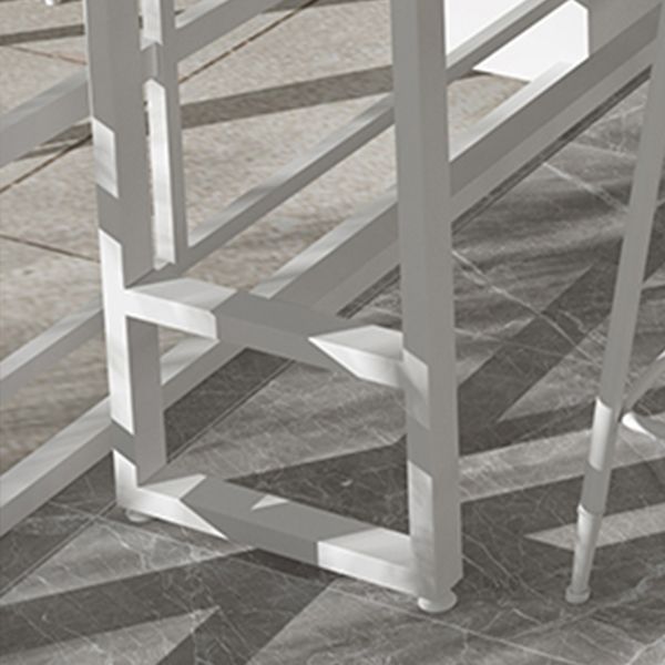 1/5 Pieces Faux Wood Bar Table Set with Metal Frame Industrial Rectangle Pub Table Set