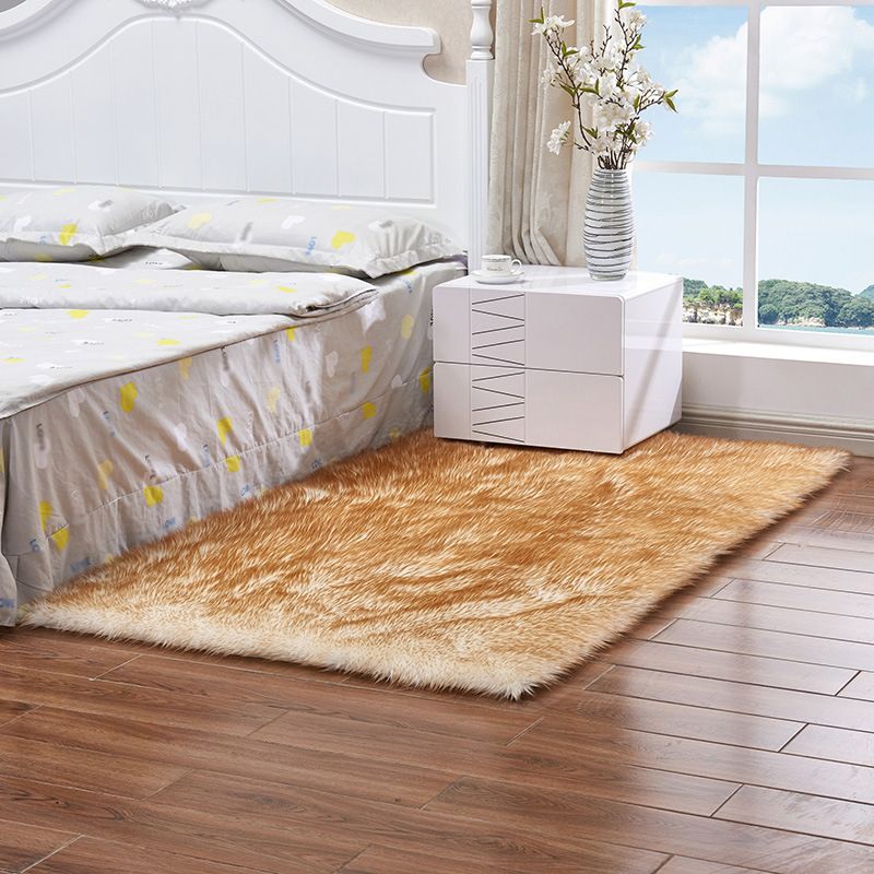 Tappeto a più colorato alla moda in finto lana in finto moquette in lavatrice in lavatrice per animali domestici tappeto non slip per camera da letto per camera da letto