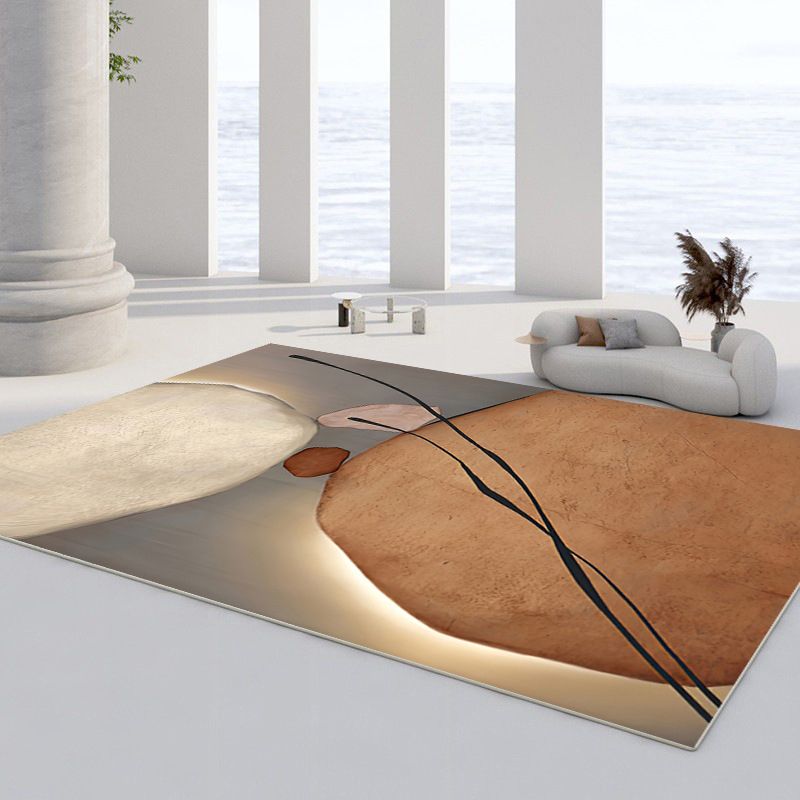 Modern Area Tapijt Leisure Binnen Truug Polyester Stain Resistant Area Teken voor woonkamer