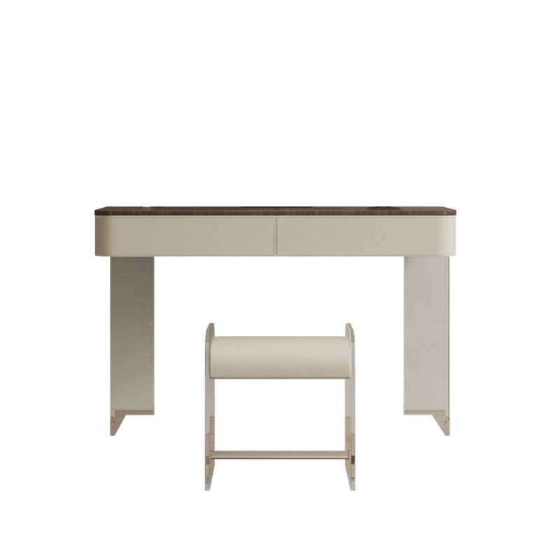 17.72" Wide Make-up Vanity in White Makeup Vanity Desk Table with Drawers
