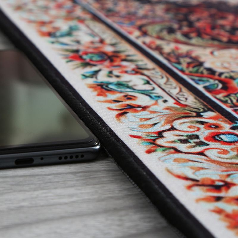 Minimalist Carpet Medallion Printed Antique Carpet Polyester Area Rug with Non-Slip Backing