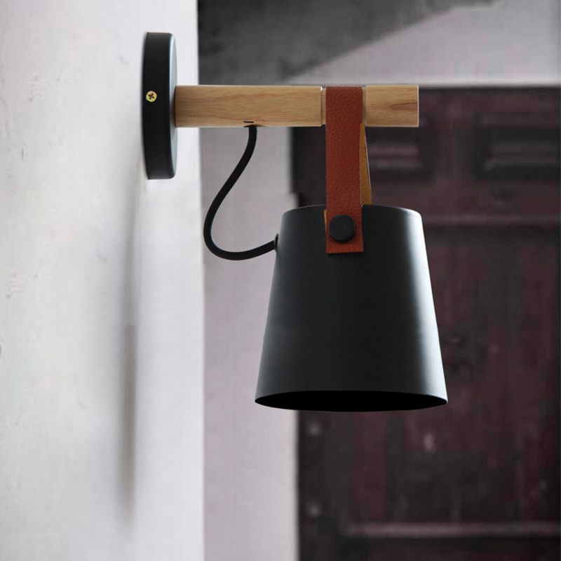 Contemporary Wooden Wall Light Simple Wall Light Sconce for Living Room