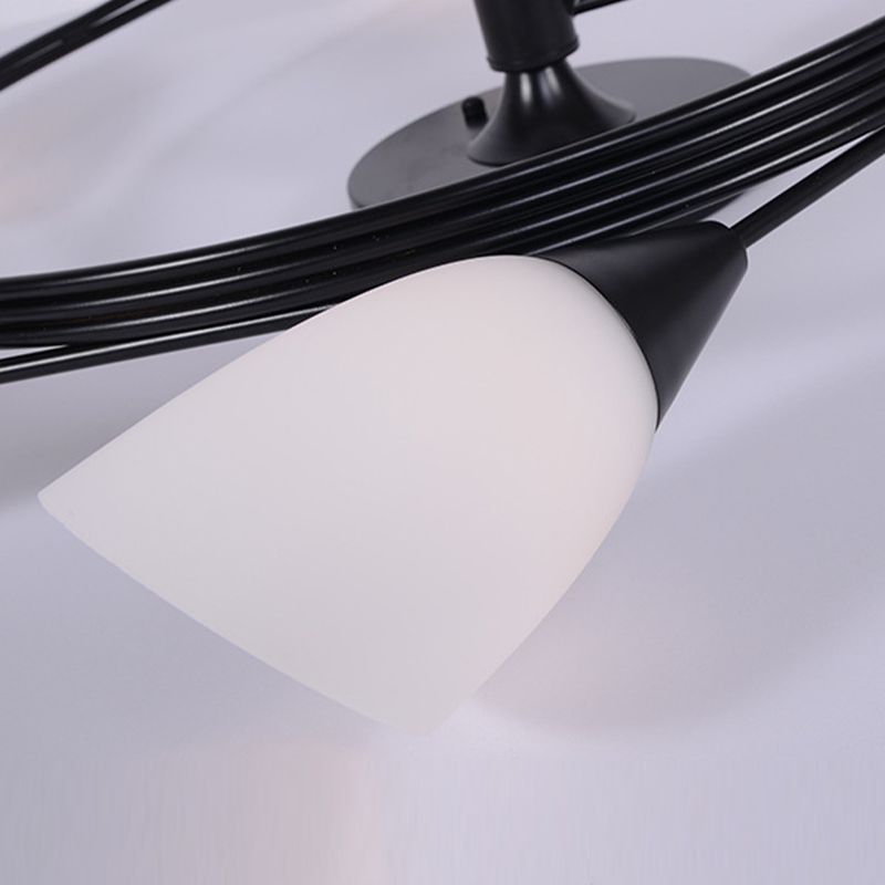 Glass Geometric Shape Flush Mount Light Modern-Style Multi Lights Flush Ceiling Light