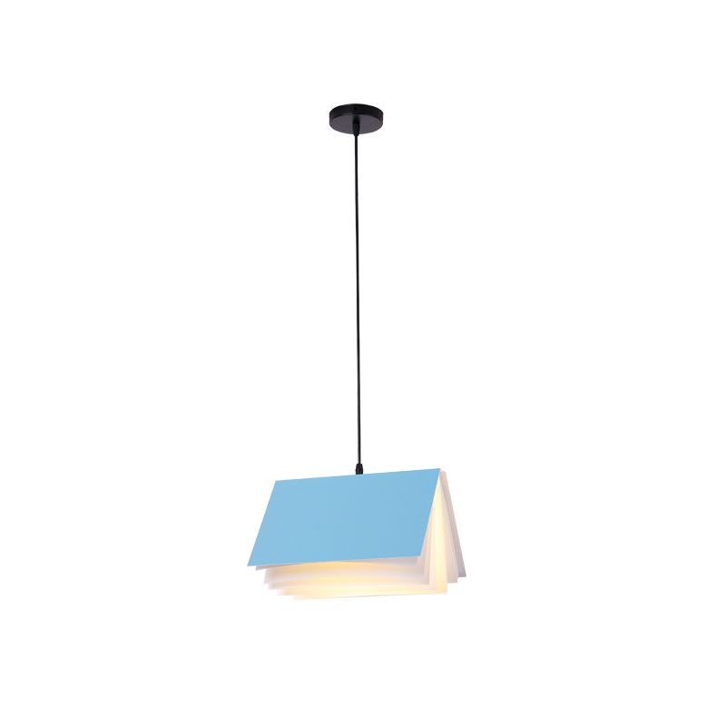 Macaron Pendant Light Modern Simple Style Book Shape Indoor Living Room Hanging Lamp