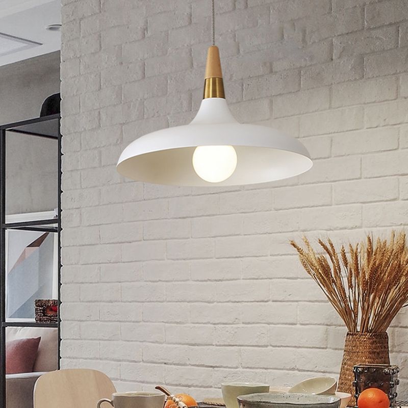 Metal Hanging Lights Modern Macaron Style 1 Light Hanging Mount Fixture for Living Room