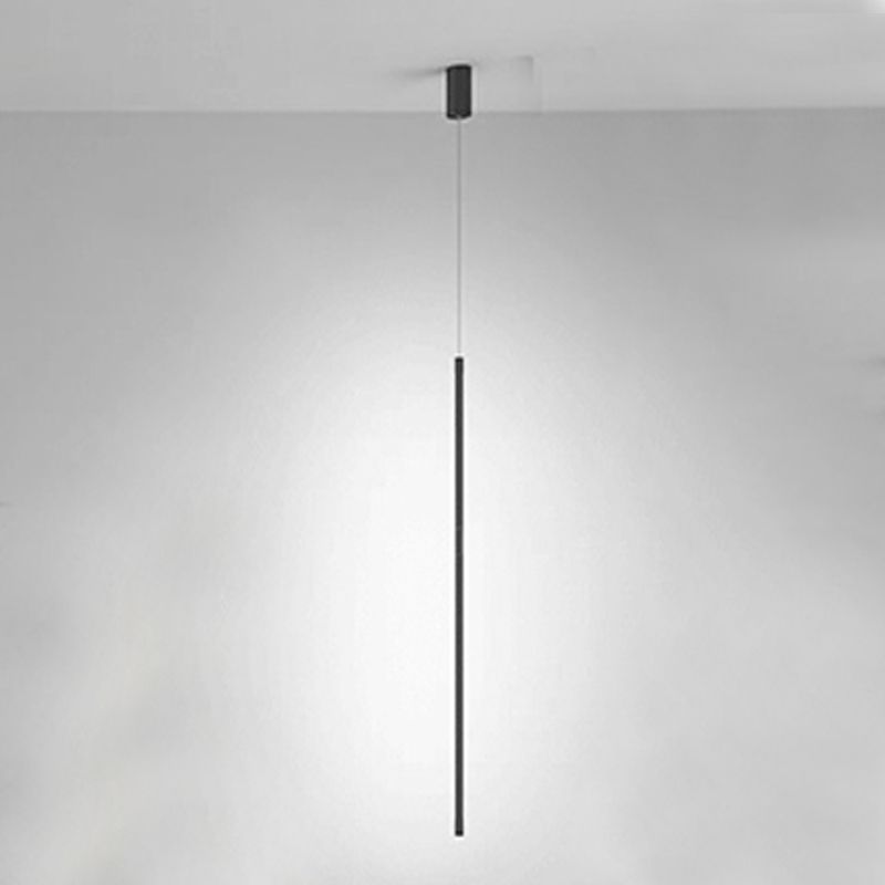 Moderner Stil Linearer Schatten hängend leichter Metall 1-Licht-Hanglampe für Wohnzimmer