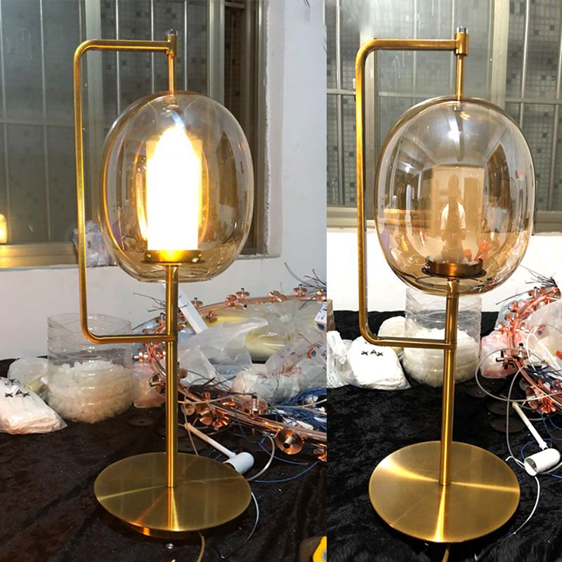 Eigentijdse stijl koepel tafellamp glas 1 lichte tafellicht