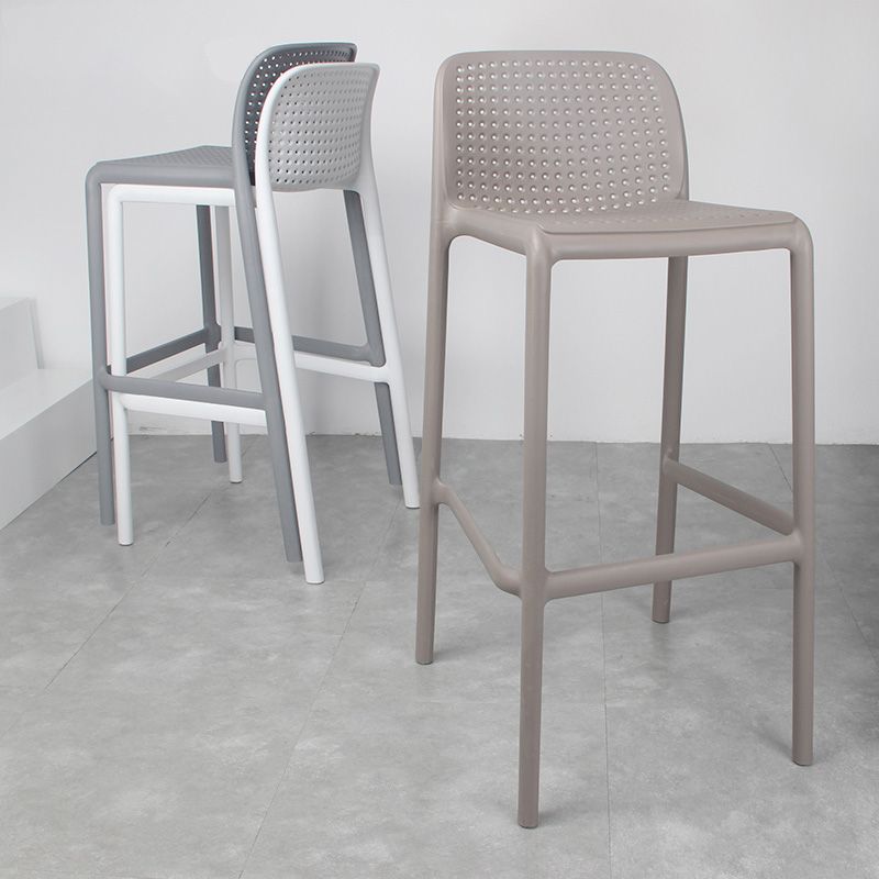 Scandinavia Style Bar-stool Square Seat PP Legs for Kitchen Bar