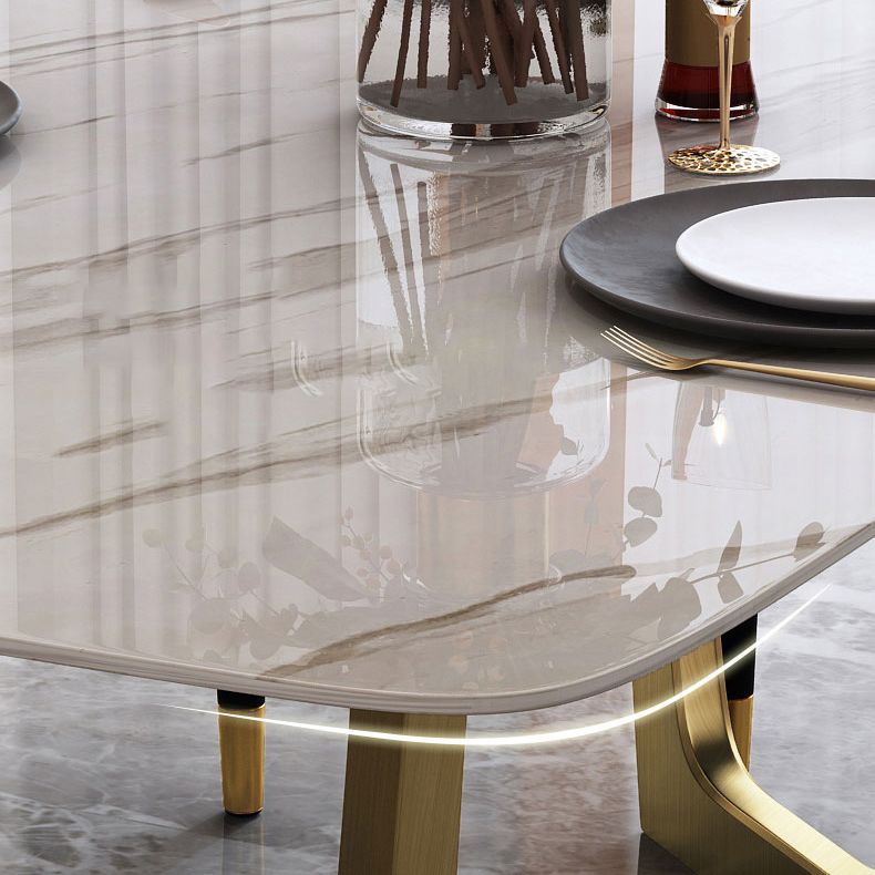 Glam Style 1/4/5/6/7 Pieces Dining Set Sintered Stone Dining Table Set for Dining Areas