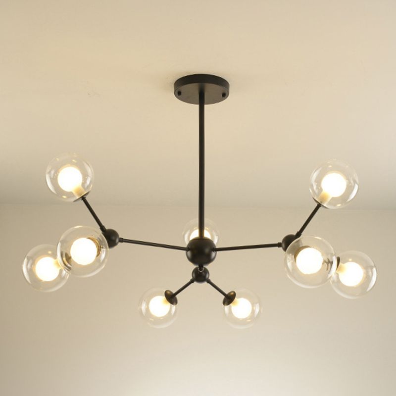 Radiale Kronleuchter leichte Einfachheit Glas Anhänger Beleuchtung für Wohnzimmer