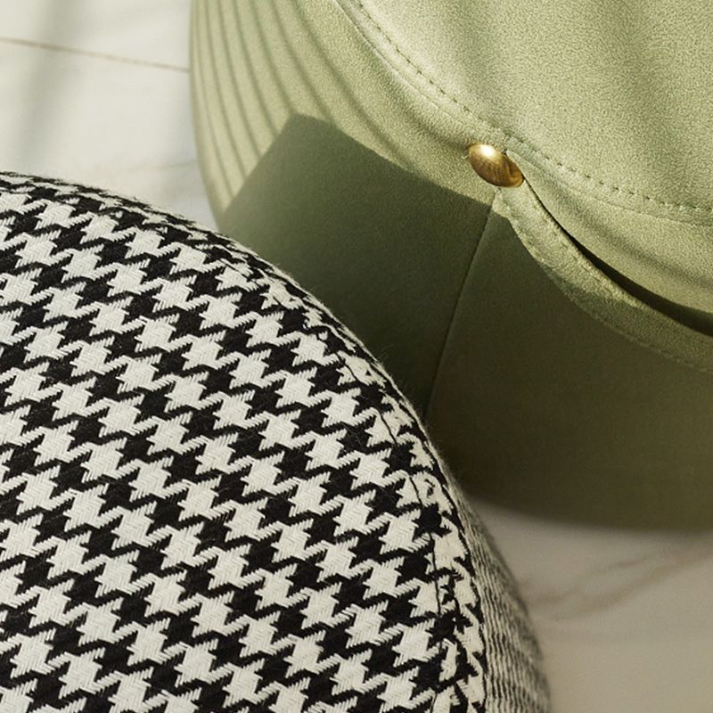 Orange Modern Pouf Tear Resistant Pure Color Pouf for Living Room