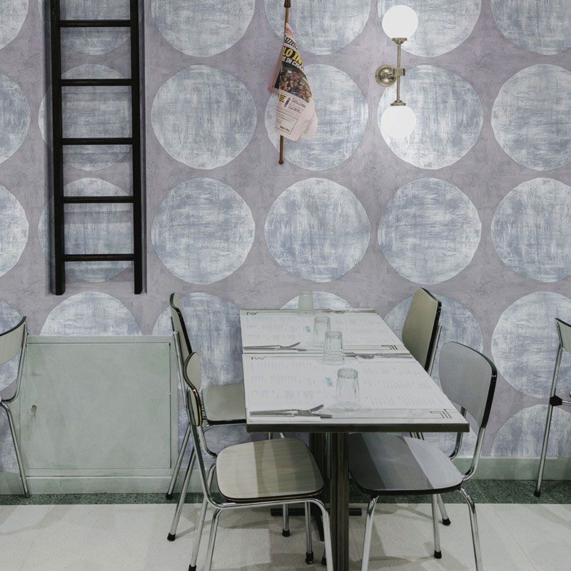 Rouleau de papier peint rond de 20,5 pouces x 33 pieds, art mural contemporain de couleur pastel, pour la décoration d'un café
