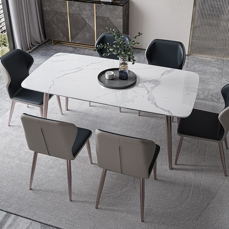 Modern Rectangle Sintered Stone Dining Table Set 1/4/5/7 Pieces Dining Set