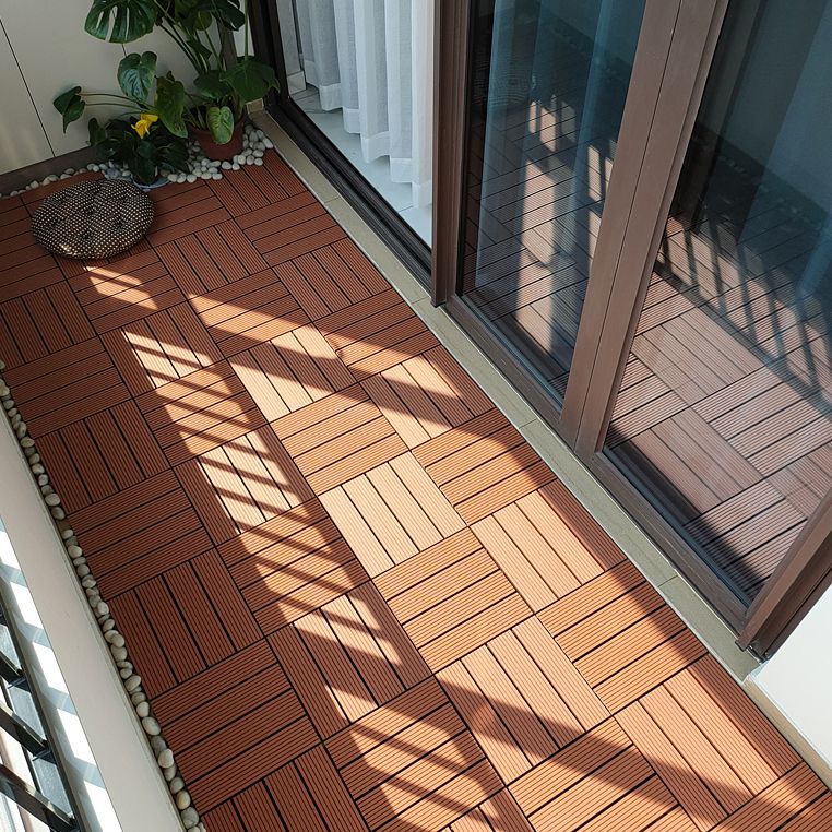 11 Pack 12" X 12" Square Deck/Patio Flooring Tiles Snap Fit for Outdoor Patio Tiles