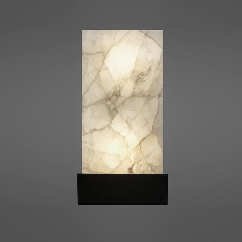 Estilo nórdico Rectangle Shade Splique Mica Mica Luz de pared de sala de estar simple