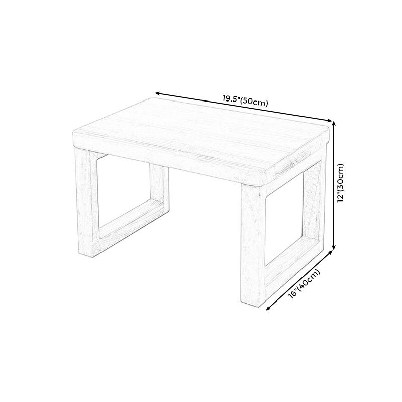 Modern Style Wooden Base Top Rectangular Coffee Table for Apartment