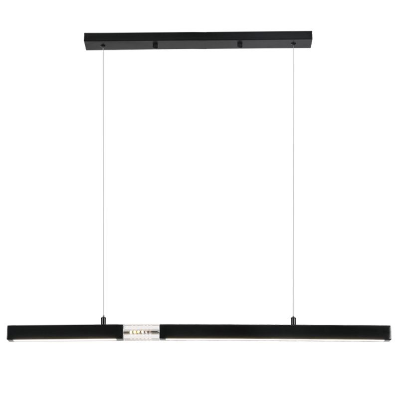 Linear Island Lighting Fixtures Contemporary Metal Island Ceiling Light for Dining Room