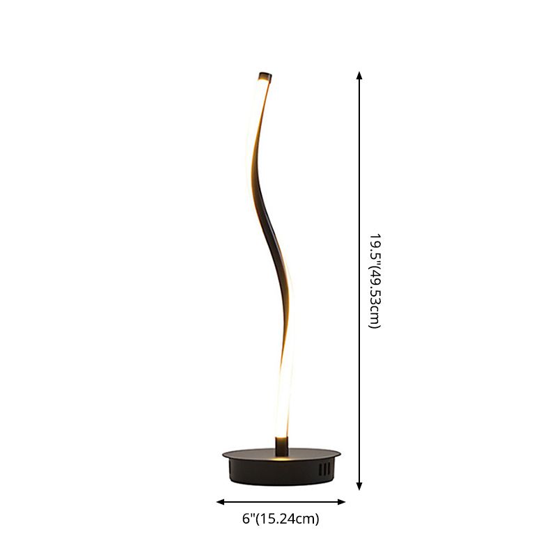Twisted Table Lamp Simplicity Acrylic Living Room Decorative LED Nightstand Light