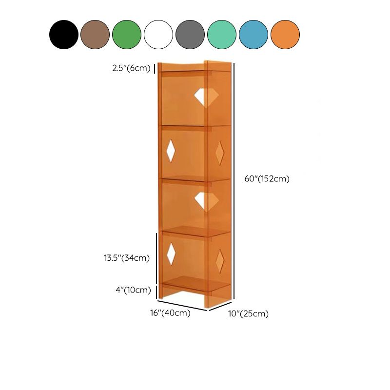 Contemporary Closed Back Cube Bookshelf Acrylic Bookcase for Home Office